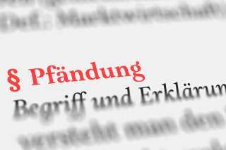 Foto: Textausschnitt Pfändung